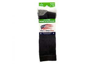 Black Cotton Crew Socks