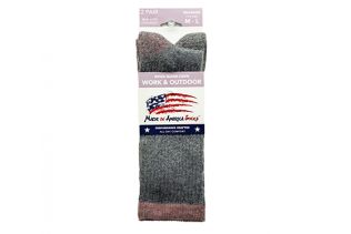 Wool Blend Crew - Charcoal / Bean Taupe / Marsala Socks