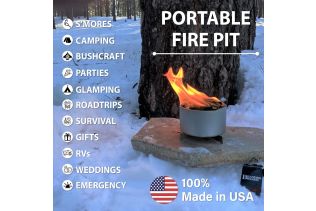 Mini Bonfire Campfire  in a can 100% Made in USA - 2 PACK