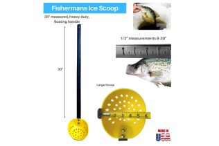 Slush Scoop Ice Fishing Dipper Scooper Strainer 36"