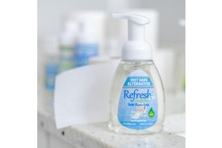 Refresh Liquid Wipe Free: Toilet Paper Foam.