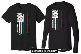 Rightside Up Apparel Multi Color Flag Design