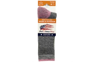 Diamond Series Crew - Gray / Bobby Pink Socks