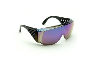 Original XG Fitover Rainbow Teal Mirror on Medium Gray Lens