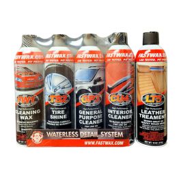 4 Cans FW1 FastWax Waterless Wash and Car Wax Removes Dirt