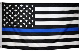 3 x 5 Thin Blue Line US Flag