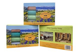 Olde Country Natural Soap Bars - Wildflower Scent - 8 Pack