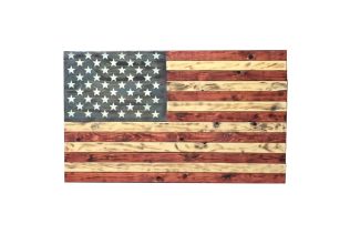 Rustic Handcrafted American Flags