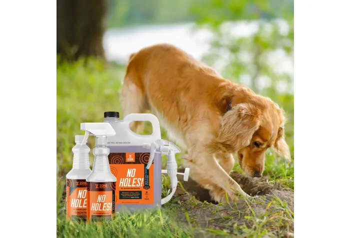 Zone no holes digging dog prevention spray