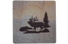 Wonderstone Sandstone Coasters-Elk in the Woods set of 4