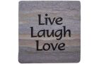 Wonderstone Sandstone Coasters-Live Love Laugh set of 4