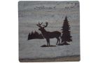 Wonderstone Sandstone Coasters-Deer in the Woods