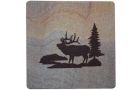 Wonderstone Sandstone Coasters-Elk in the Woods set of 4
