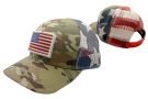 Camo Tactical Trucker Cap with USA Flag Patch
